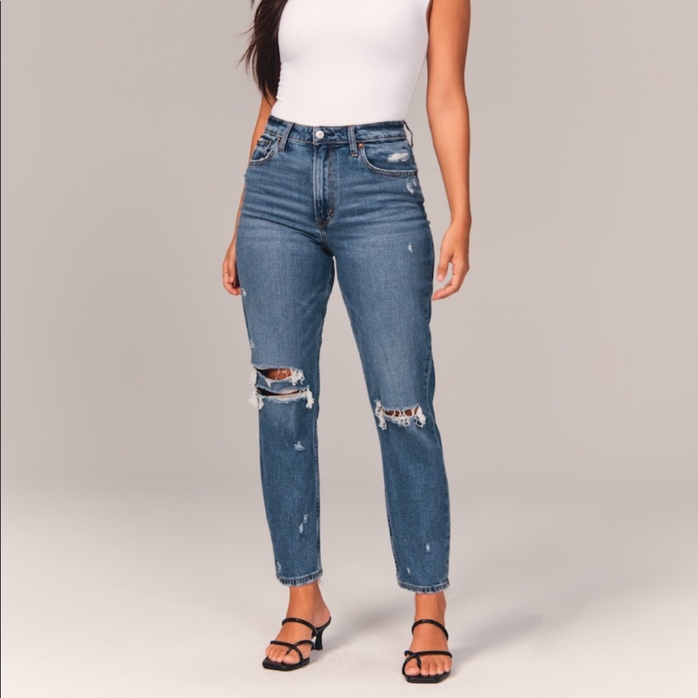Abercrombie curve love mom jeans